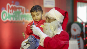 Children celebrate Christmas at 5-star hotel