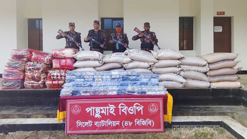 সিলেট সীমান্তে ‘কোটি টাকার’ ভারতীয় পণ্য জব্দ