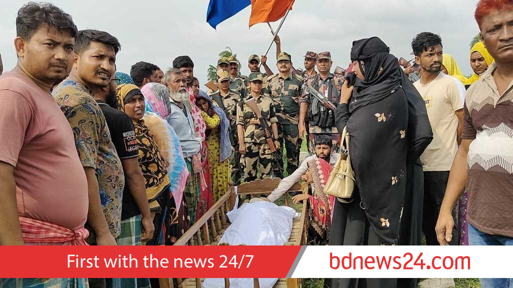সীমান্তের শূন্যরেখায় বাবাকে শেষ দেখা দেখল মেয়ে