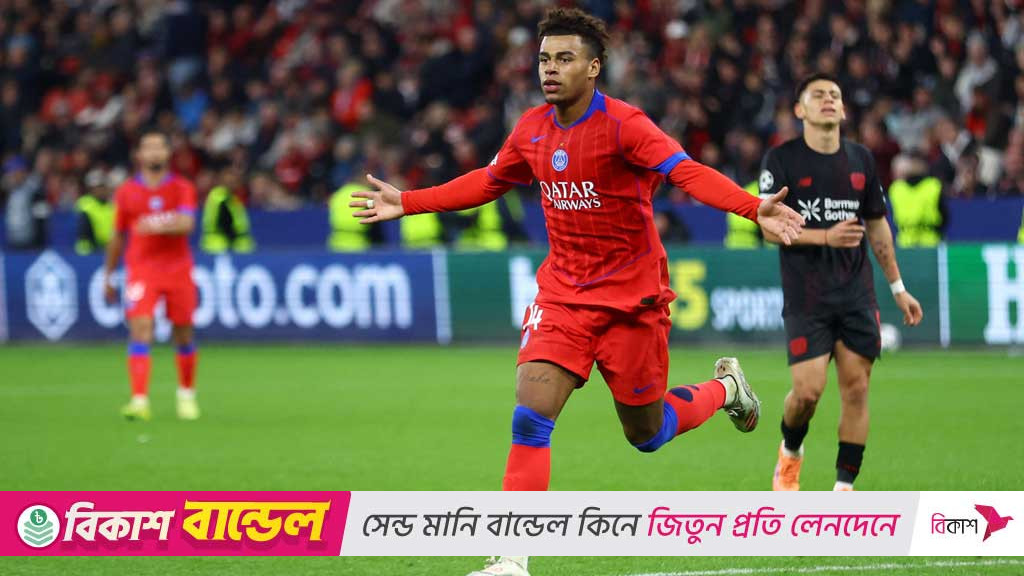 পিএসজির ৭ গোলের বন্যায় ভেসে গেল বায়ার লেভারকুজেন