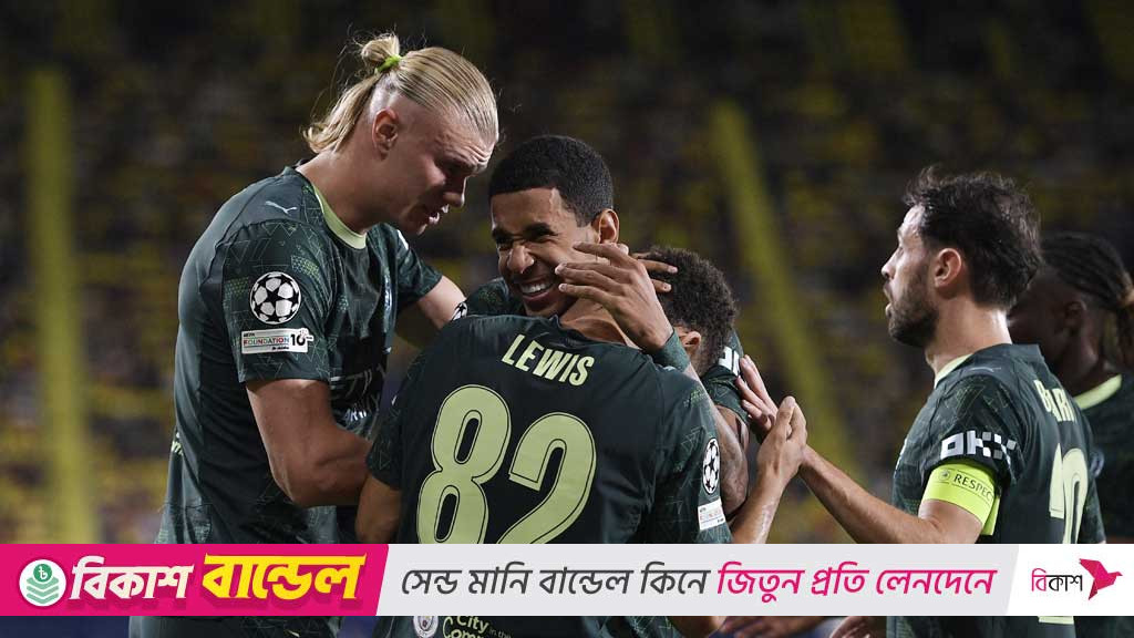 হলান্ডের রেকর্ডের রাতে ম্যানচেস্টার সিটির সহজ জয়