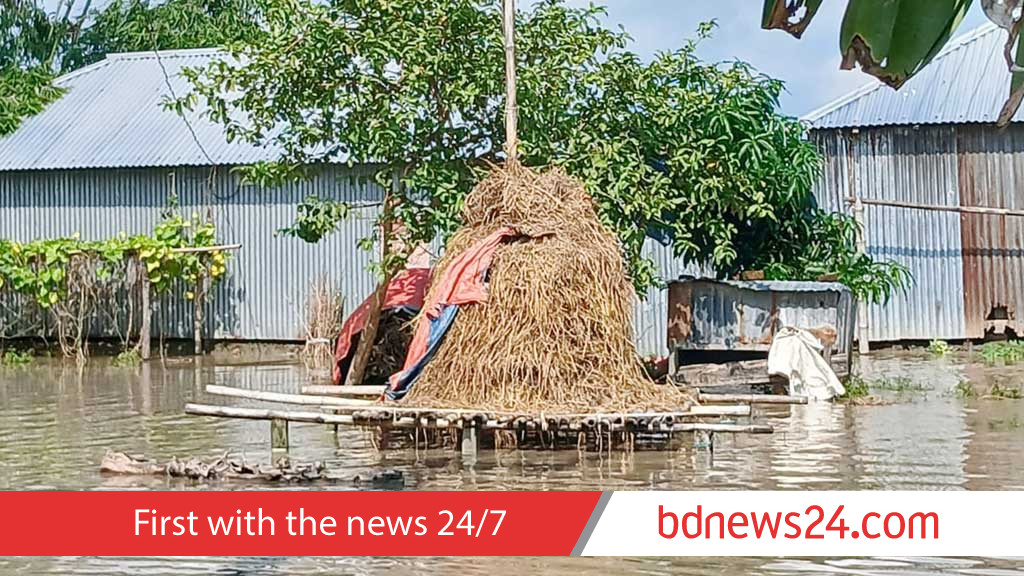 কুড়িগ্রামে পানিবন্দি ৩ হাজার মানুষ, নদীগর্ভে ১৬ বাড়ি ও ৪ মসজিদ