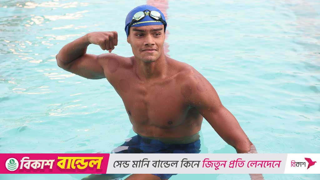 জাতীয় সাঁতারে কাজল ও রাফির জোড়া রেকর্ড