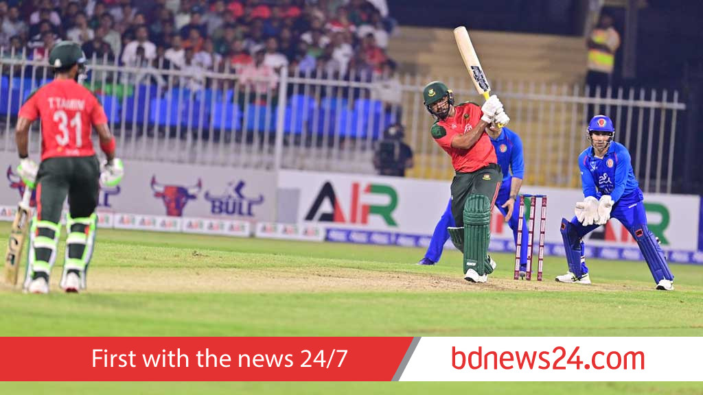 সাইফের ছক্কার স্রোতে আফগানদের ভাসিয়ে বাংলাদেশের তিনে তিন