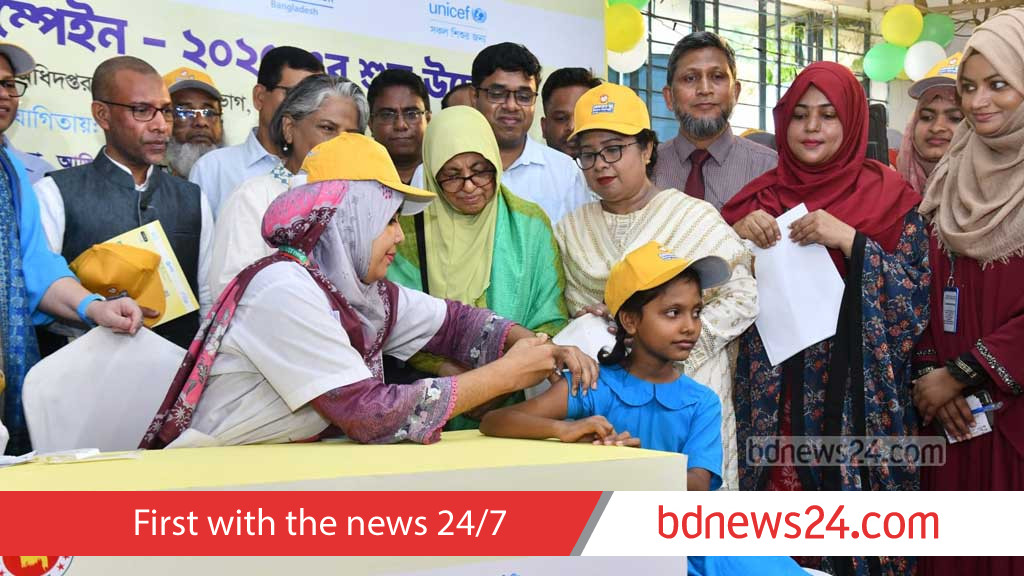 শিশুদের টাইফয়েড টিকাদান শুরু