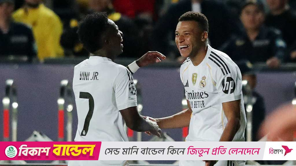 এমবাপের হ্যাটট্রিক, রেয়াল মাদ্রিদের গোল উৎসব