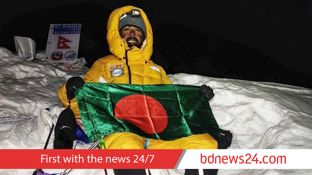 ‘আত্মার পর্বত’ মানাসলু আরোহণে অদম্য বাবর