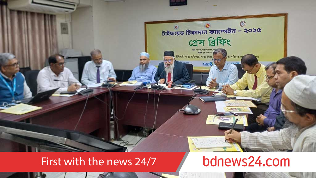 টাইফয়েডের টিকা: লক্ষ্য ৫ কোটি, দেড় মাসে নিবন্ধন ৮৯ লাখ