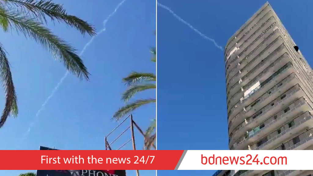 গাজা থেকে ইসরায়েলে রকেট ছোড়ার অভিযোগ ইসরায়েলি বাহিনীর