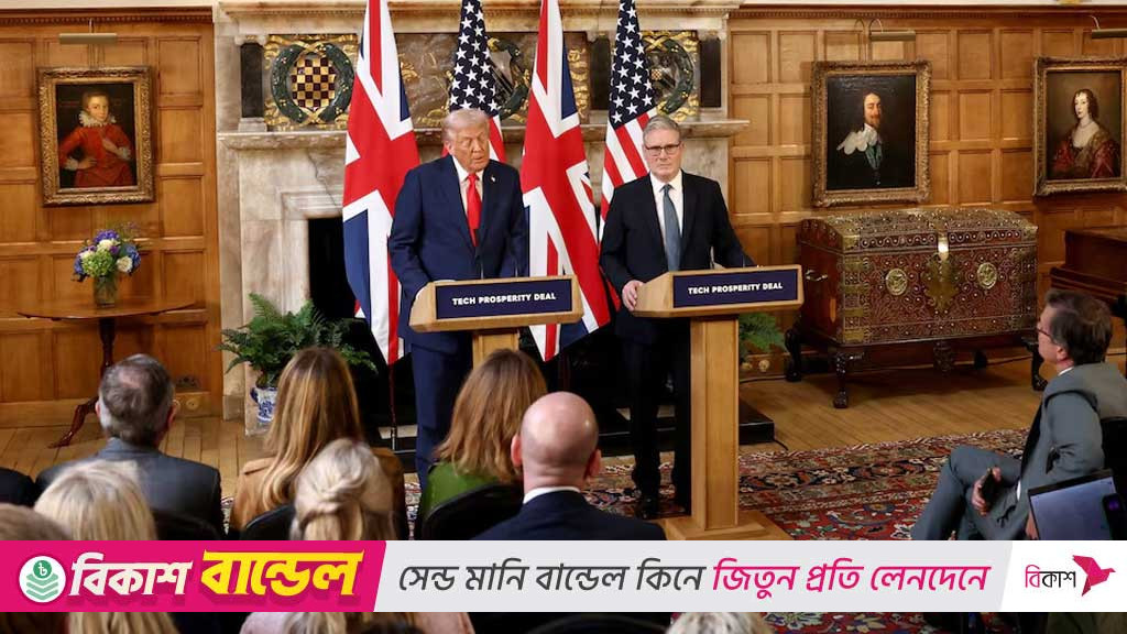 যুক্তরাজ্য-যুক্তরাষ্ট্রের নতুন বিশেষ সম্পর্কের প্রশংসায় ট্রাম্প-স্টারমার