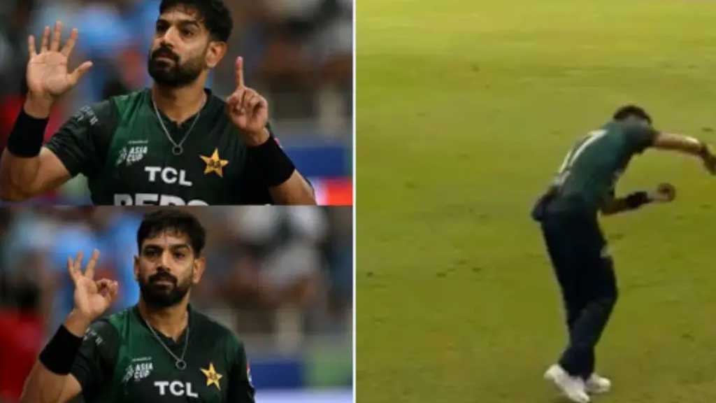 আঙুল দিয়ে ছয় সংখ্যাটি ইঙ্গিত করে দেখান রউফ। ছবি: ভিডিও থেকে। 