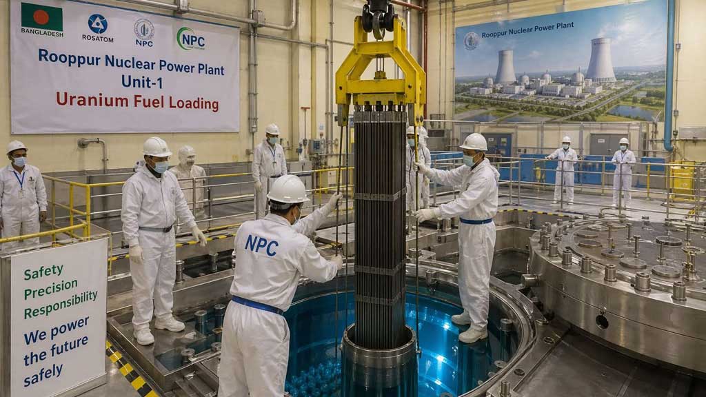 রূপপুরে 'ফুয়েল লোডিং' শুরু, পারমাণবিক বিদ্যুতের আরো কাছে বাংলাদেশ
