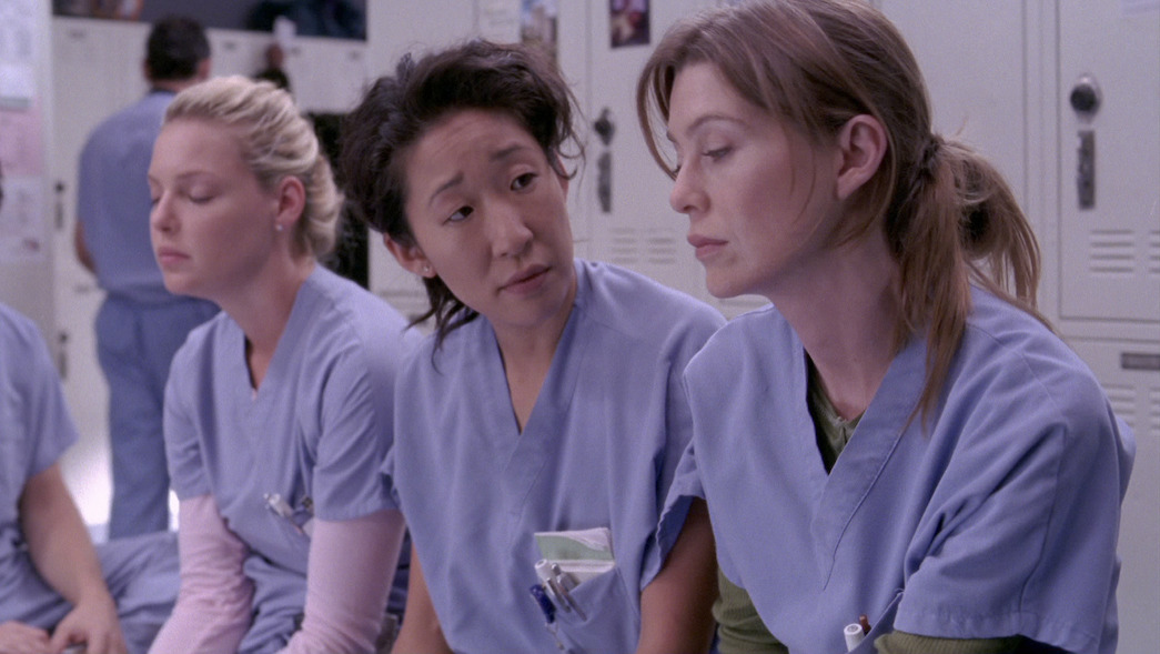 Katherine Heigl, Sandra Oh and Ellen Pompeo in 'Grey's Anatomy'.  ABC