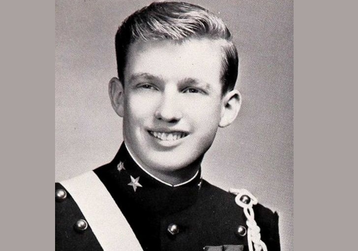 মিলিটারি একাডেমিতে ট্রাম্প। ছবি: নিউ ইয়র্ক মিলিটারি একাডেমি ফেইসবুক