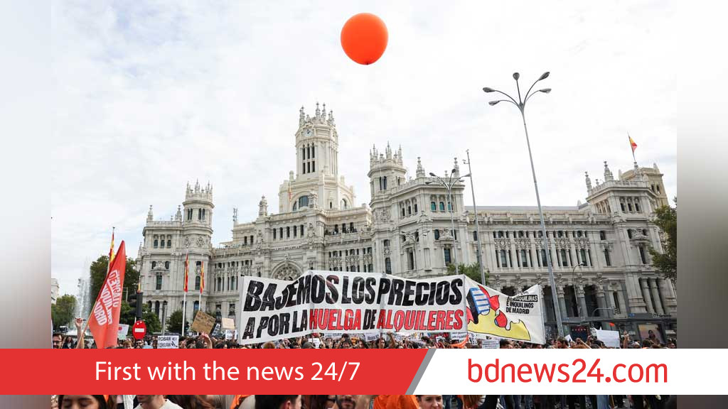 Thousands march in Spain to demand affordable housing