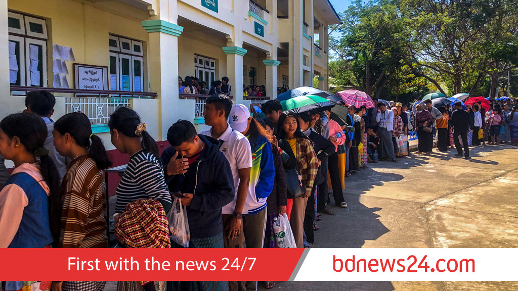 Myanmar junta says voter turnout at 52% in first phase of polls
