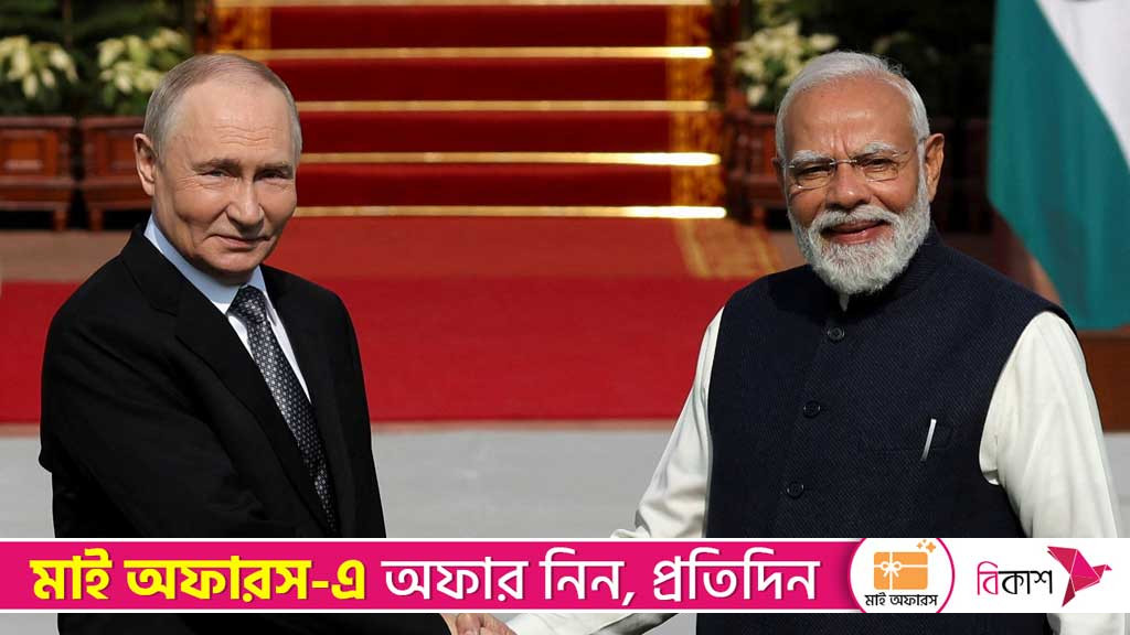 Putin, Modi discuss trade, peace in New Delhi summit