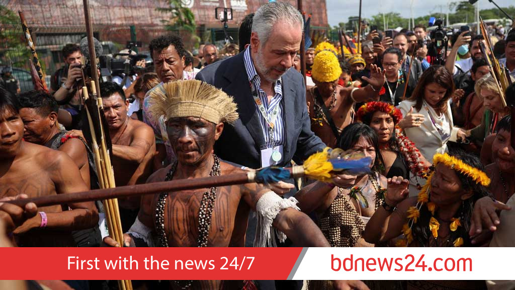 Indigenous protesters block entrance to COP30 summit