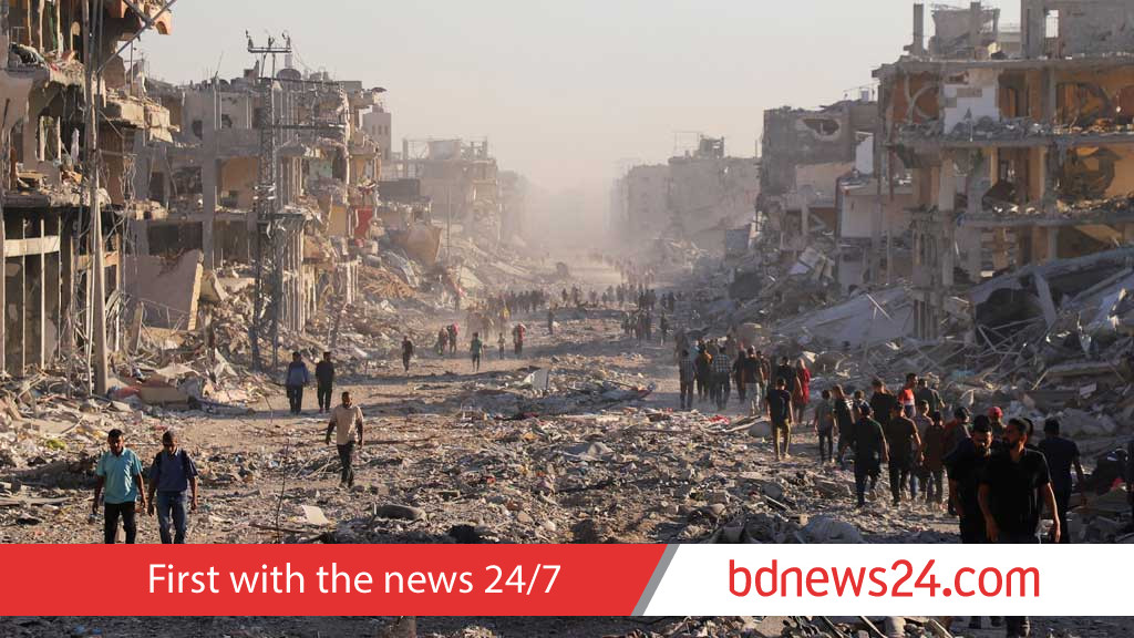 Gazans return to wrecked homes as Israeli forces pull back under ceasefire