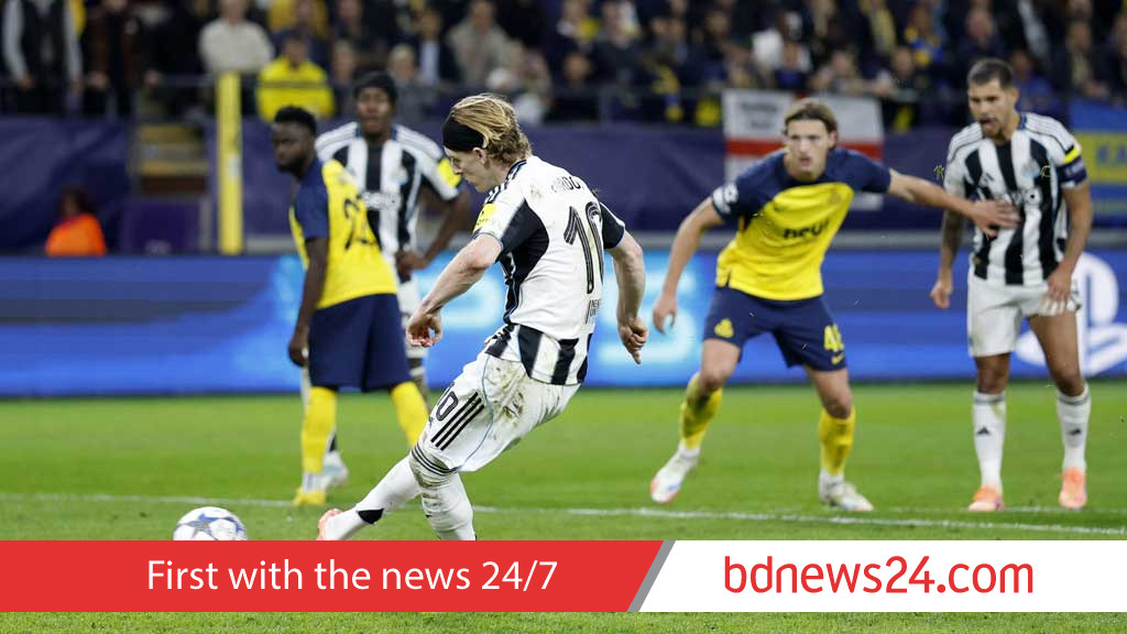Emphatic four-goal win as Newcastle collect first Champions League points
