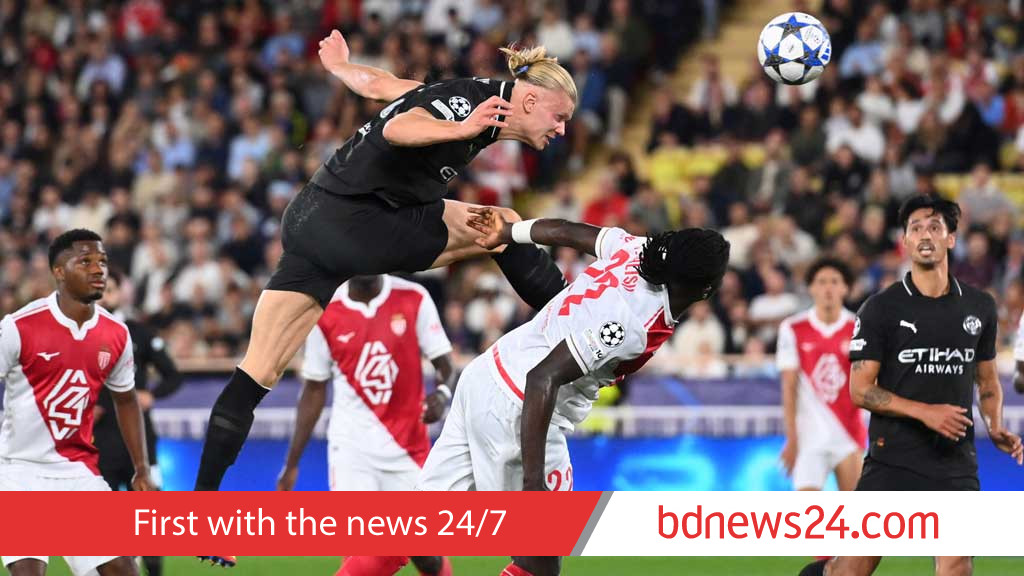 Late penalty gives Monaco 2-2 draw with Man City