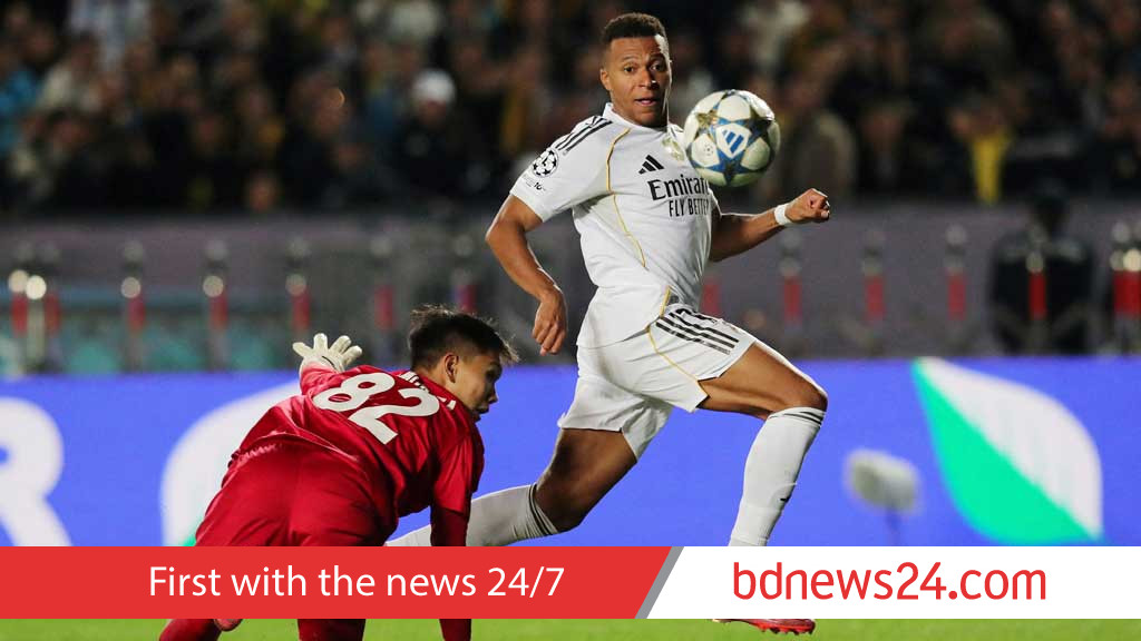 Mbappe hat-trick powers Real Madrid to 5-0 win over Kairat in Champions League