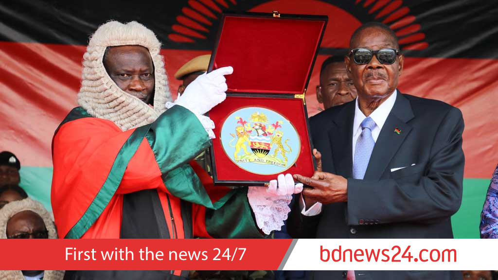 Malawi's Mutharika sworn in for second term as president