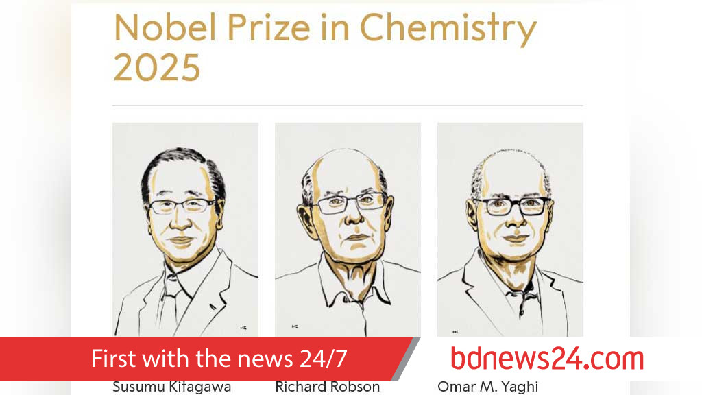 Kitagawa, Robson and Yaghi win 2025 Nobel Prize in Chemistry