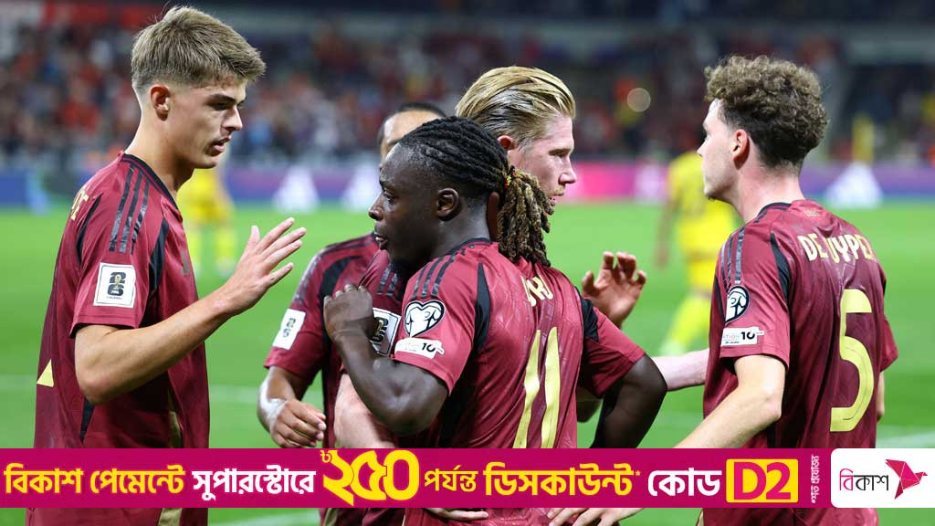 De Bruyne and Doku grab two each as Belgium hit Kazakhstan for six