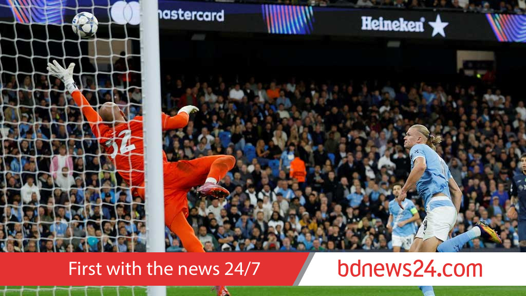 Haaland nets landmark goal as City beat 10-man Napoli in Champions League