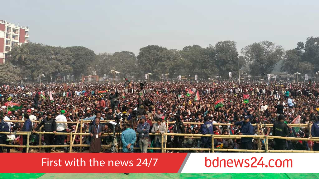 Tarique at Thakurgaon for election rally