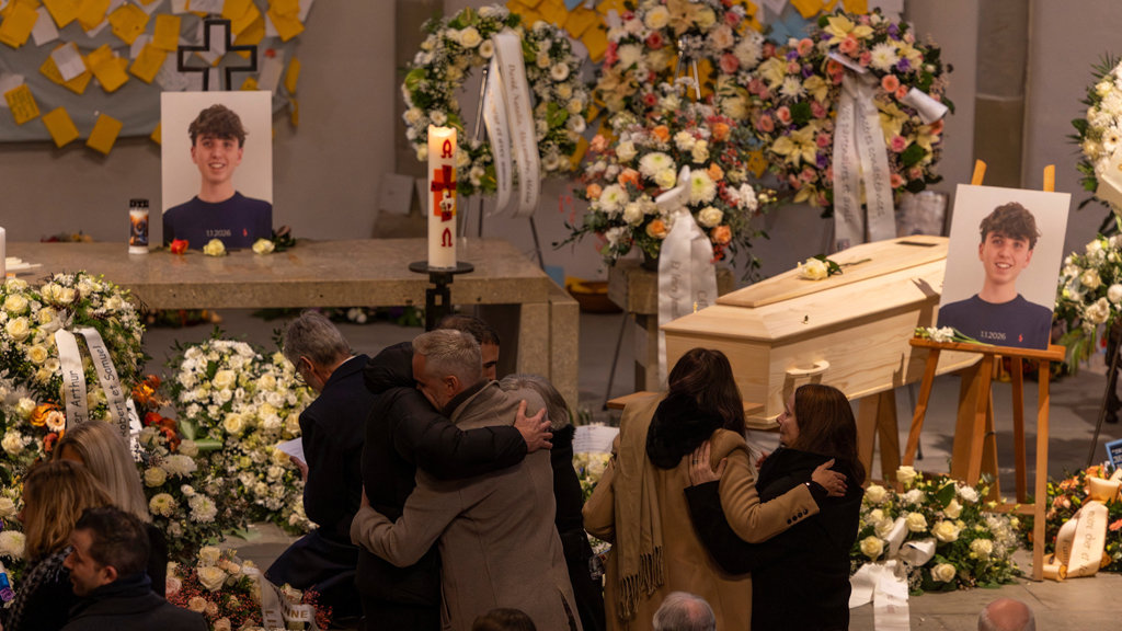 Teen footballer killed in Swiss bar fire laid to rest
